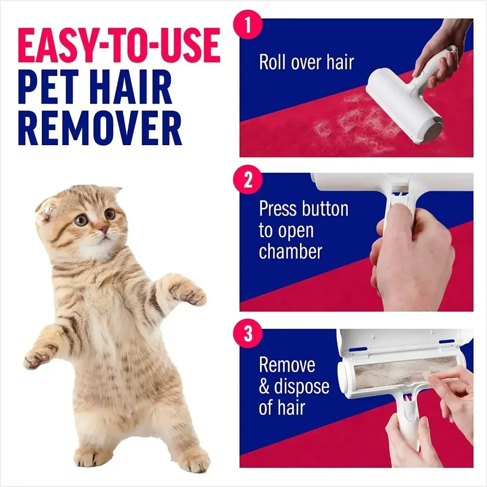 Compact pet hair lint roller portable design