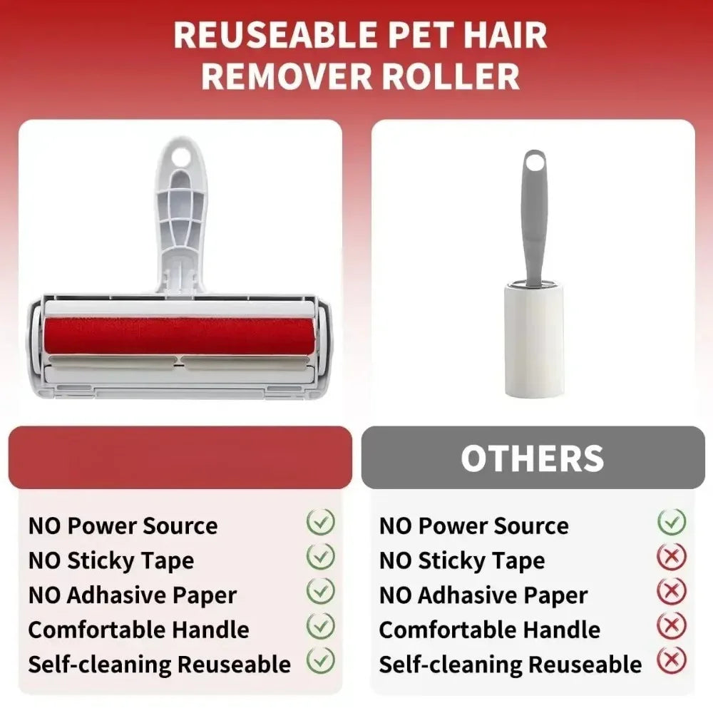 Two-sided portable pet hair roller close-up