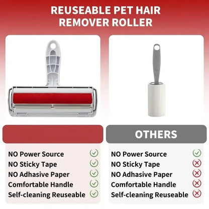 Two-sided portable pet hair roller close-up